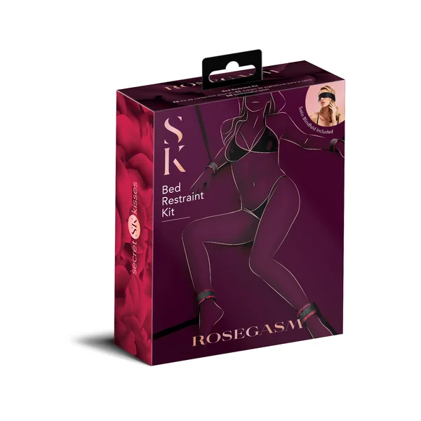 ROSEGASM BED RESTRAINT KIT W/ BLINDFOLD