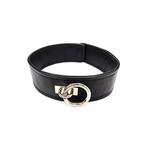 Rouge Fetish Play Vegan Leather Collar – Black