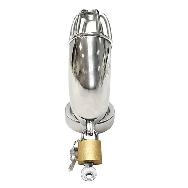 Rouge Stainless Steel Chastity Cock Cage with Padlock