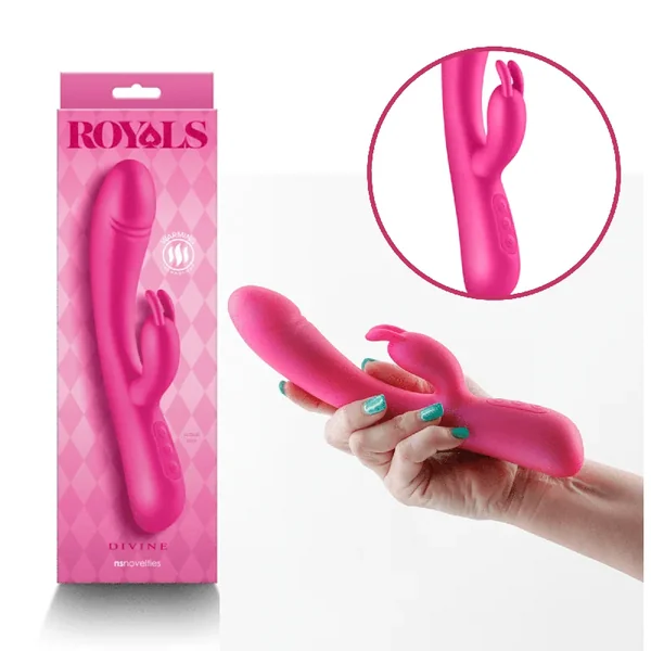 Royals Divine Pink Silicone Vibrating Rabbit Stimulator