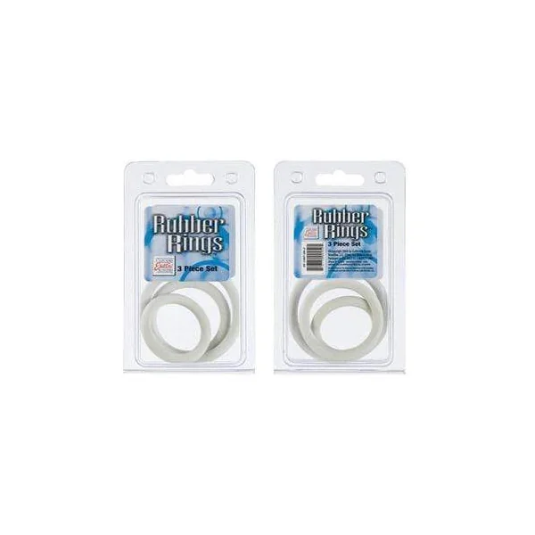 Rubber Ring 3 Piece Set - White