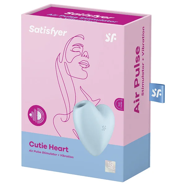 Satisfyer Cutie Heart Air Pulse Stimulator + Vibration - Blue