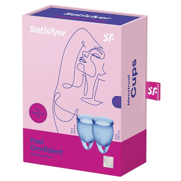 Satisfyer Feel Confident Menstrual Cups - Dark Blue