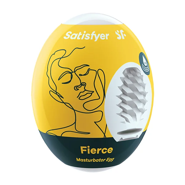 SATISFYER FIERCE MASTURBATOR EGG YELLOW (NET)