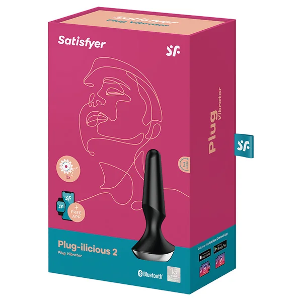 Satisfyer Plug-ilicious 2 Connect App Plug Vibrator - Black