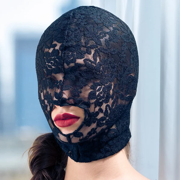 Scandal Open Mouth Sensory Deprivation Lace Hood