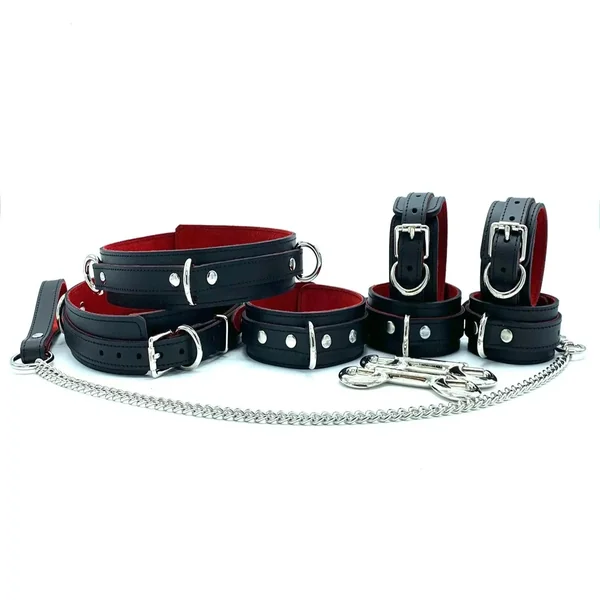 Scarlet 7 - Piece Leather Luxury Bondage Set