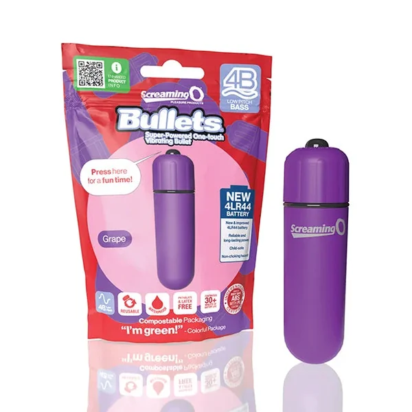 Screaming O 4B Vibrating Bullet Vibrator – Grape