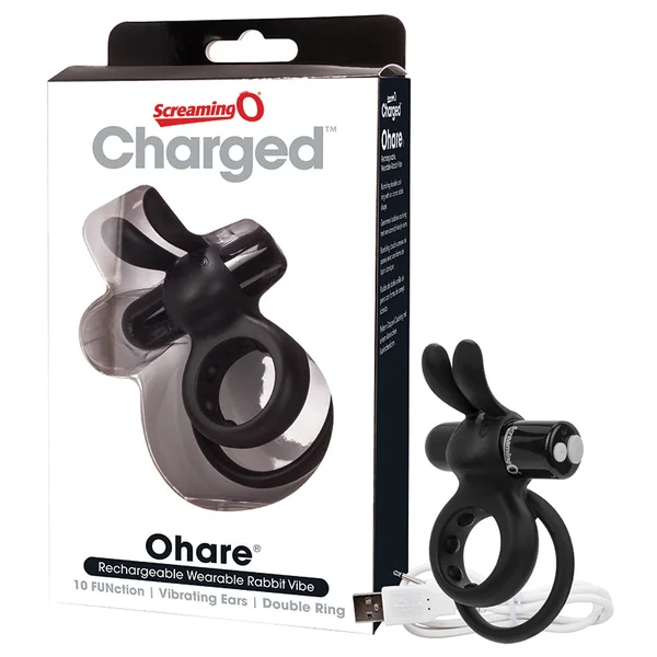 Screaming O Charged Ohare Vibrating Ring - Black