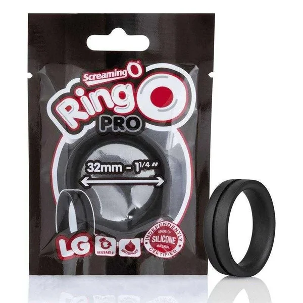 Screaming O Ring O Pro Large – Black Silicone Ring