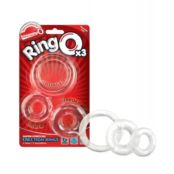 Screaming O RingO – Clear Pack of 3