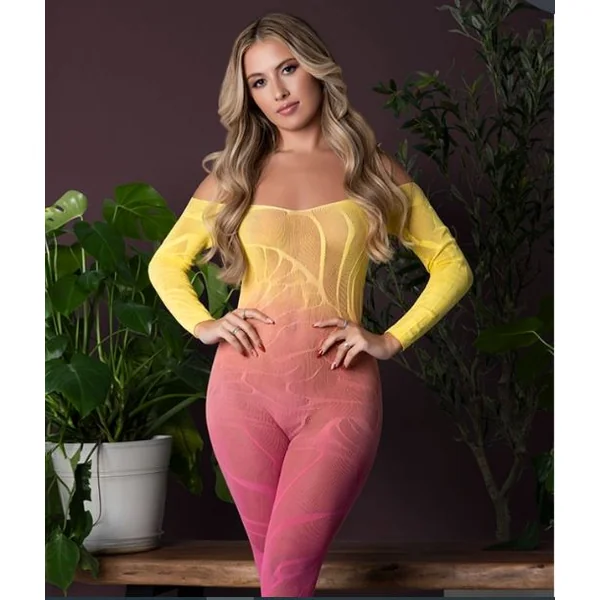 SEAMLESS BODY STOCKING OMBRE SUNSET O/S