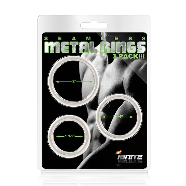SEAMLESS METAL RINGS 3PACK