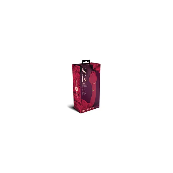 Secret Kisses Lingo Dual Ended Rose Bud W/clitoral Flickering & Internal Massage - Red
