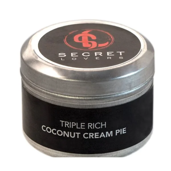 SECRET LOVERS COCONUT CREAM PIE MINI EDIBLE MASSAGE CANDLE 1OZ