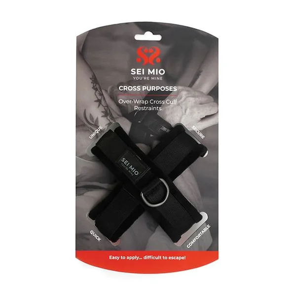 Sei Mio Cross Purposes Unique Over-Wrap Cross Cuff Restraints