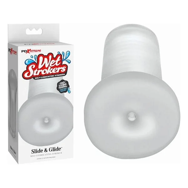 Self-Lubricating Masturbator - Pipedream - Wet Strokers Slide & Glide