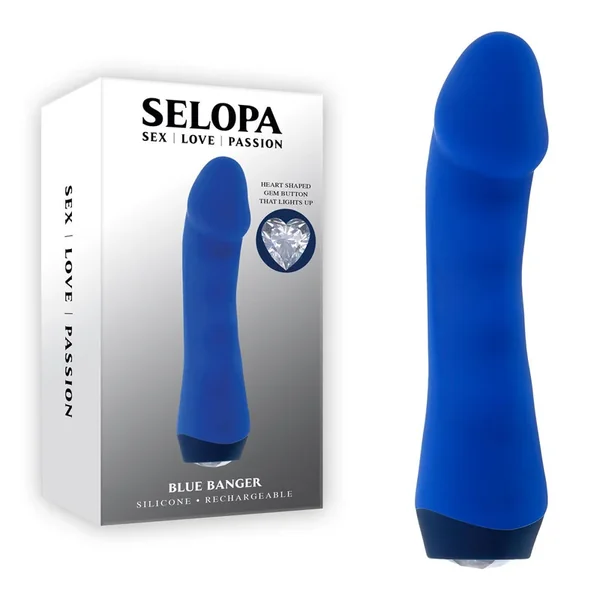 Selopa BLUE BANGER – Blue 13.6 cm USB Rechargeable Vibrator