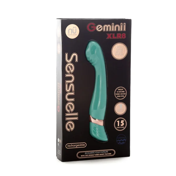 Sensuelle Gemini Xlr8 14f Double Motor Vibe - Electric Blue
