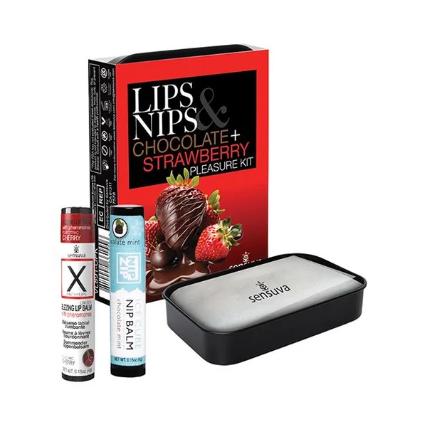 Sensuva Lips & Nips Pleasure Kit-Chocolate and Strawberry
