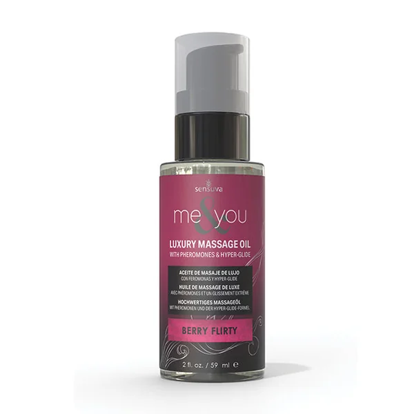 Sensuva Me & You Massage Oil - 2 oz Berry Flirty