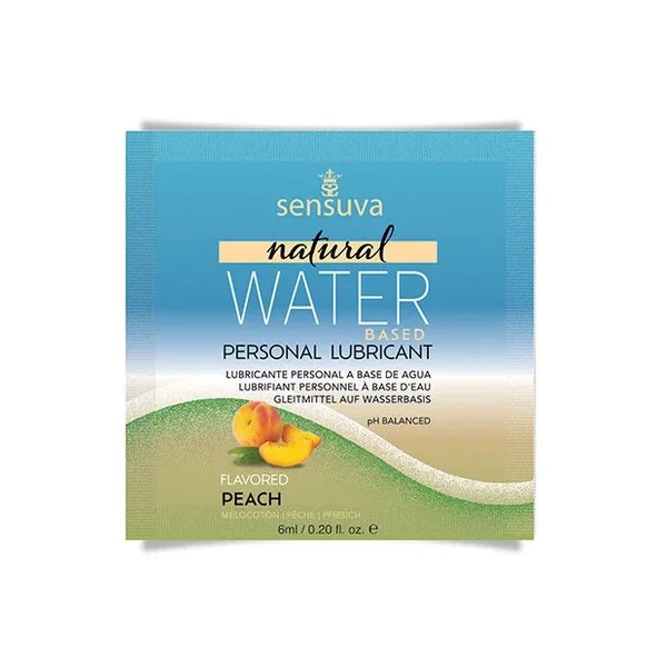 Sensuva Natural Water Based Personal Moisturizer Single Use Packet – 6 ml Peach