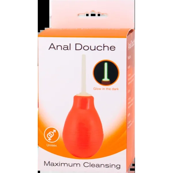 Seven Creations Anal Douche – Red with Glow In Dark Tip