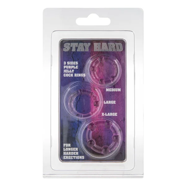 SEVEN CREATIONS - SET OF THREE LILAC PENIS RINGS