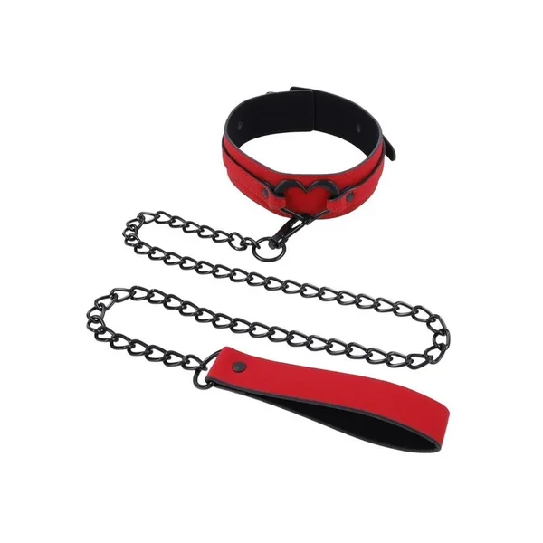 Sex and Mischief Amor Collar and Leash – Red/Black