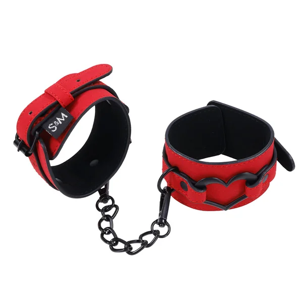 Sex & Mischief Amor Heart Charm Wrist Cuffs