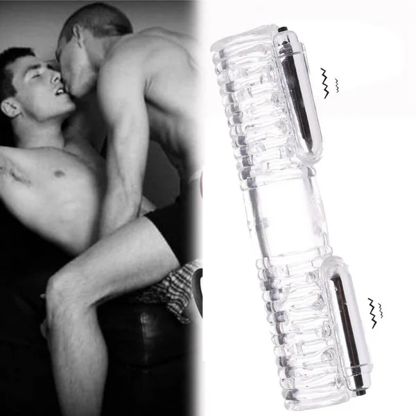 Sex Toys Gay Double Stroker Penis Vibration Trainer