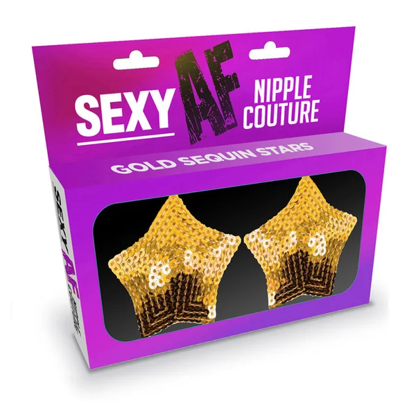 Sexy Af Nipple Couture Gold Sequin Stars