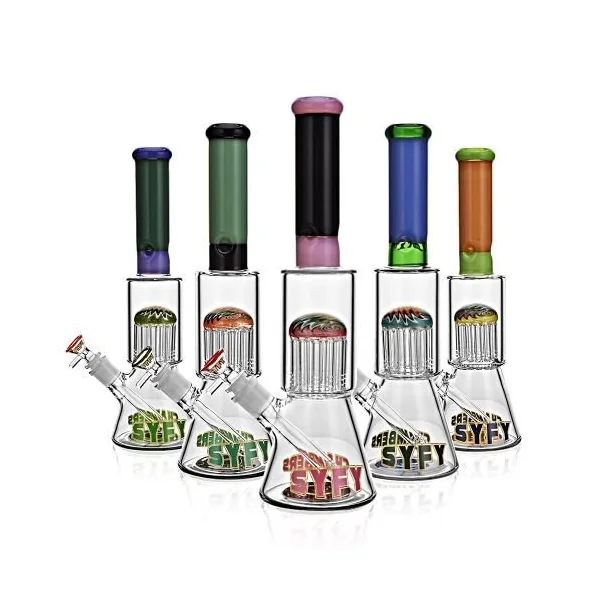 SF4 Orange SYFY 7MM 12 Arm Wig Wag Beaker 16″