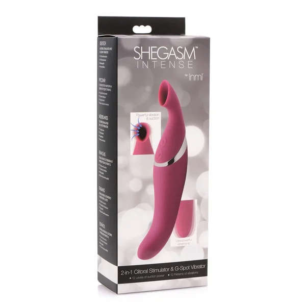 Shegasm Intense 2 in 1 Clit Stimulator - Pink