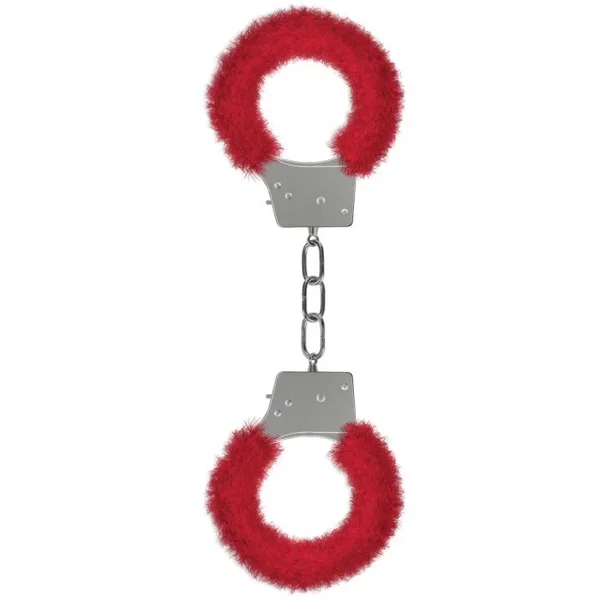 Shots Ouch Beginner’s Handcuffs Furry – Red