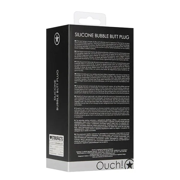 Shots Ouch Bubble Butt Plug – Black