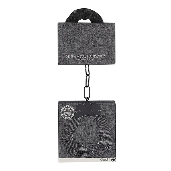 Shots Ouch Denim Metal Handcuffs