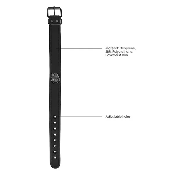 Shots Ouch Puppy Play Puppy Collar w/Leash – Black