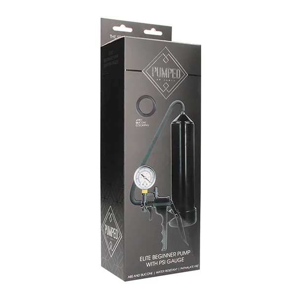 Shots Pumped Elite Beginner Pump W-psi Gauge - Black