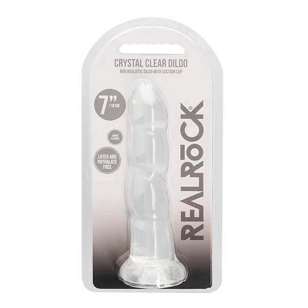 Shots Realrock Crystal Clear 7" Dildo - Transparent