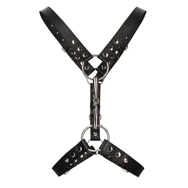Shots Uomo Men’s Harness w/Metal Bit – Black