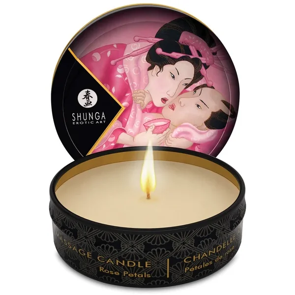 Shunga Aphrodisia Mini Candlelight Massage Candle – 1 oz Roses