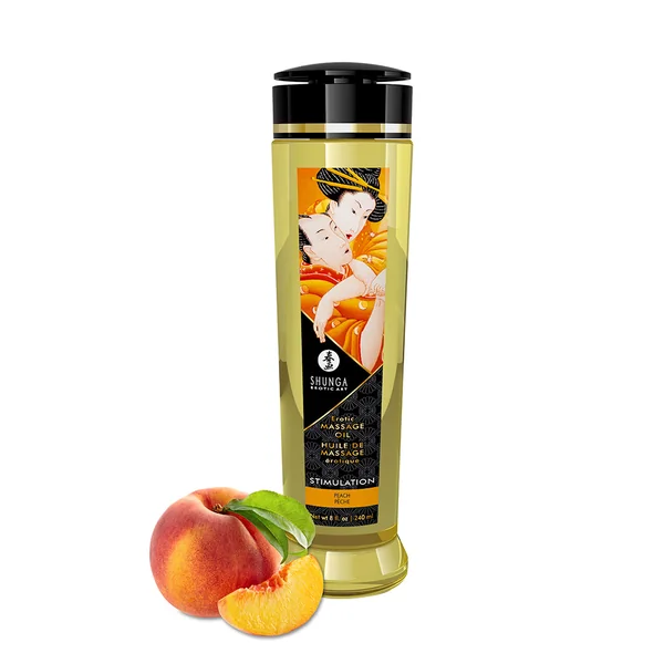 Shunga – Erotic Massage Oil 8.4oz – Stimulation Peach