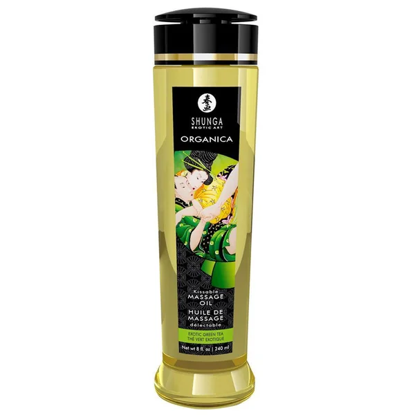 Shunga Organica Kissable Massage Oil - Exotic Green Tea