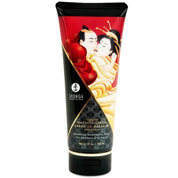 SHUNGA - STRAWBERRY AND CAVA MASSAGE CREAM 200 ML