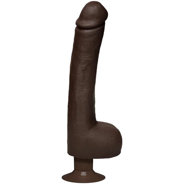 Signature Cocks Safaree Samuels Anaconda Vibrating Ultraskyn Cock with Suction Base Black 12 inch