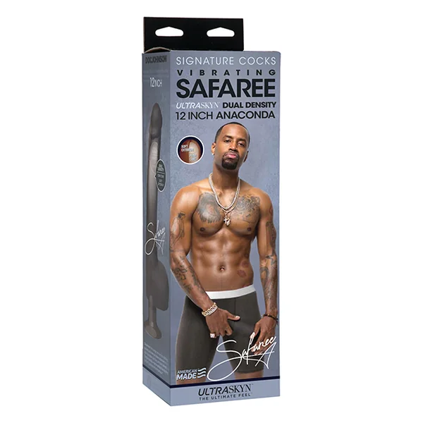 SIGNATURE COCKS SAFAREE ULTRASKYN VIBRATING 12 IN ANACONDA