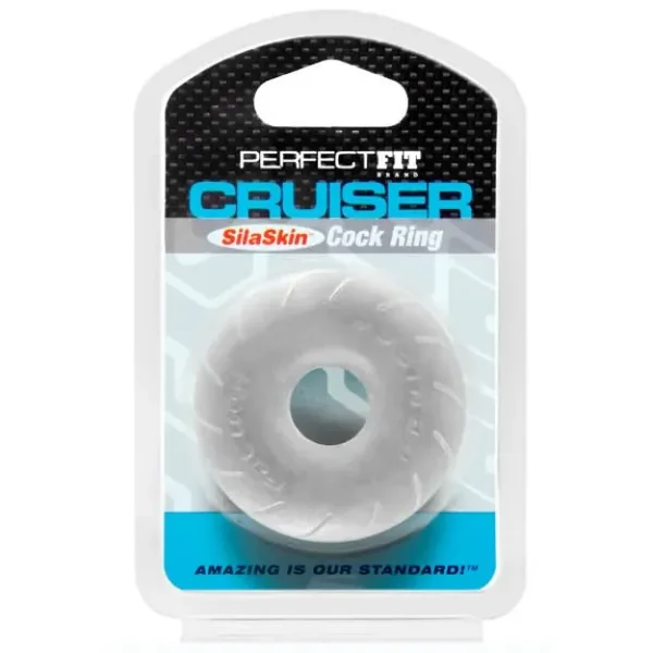 SILASKIN CRUISER COCK RING- CLEAR