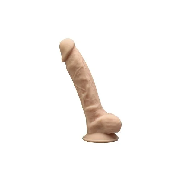 SilexD 7 inch Realistic Silicone Dual Density Dildo with Suction Cup and balls