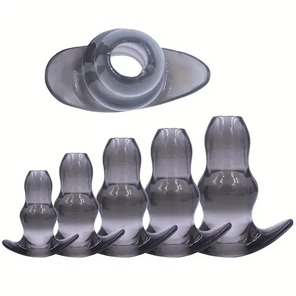Silicone Hollow Anal Plug Prostate Massager Soft Speculum Anal Dilator
